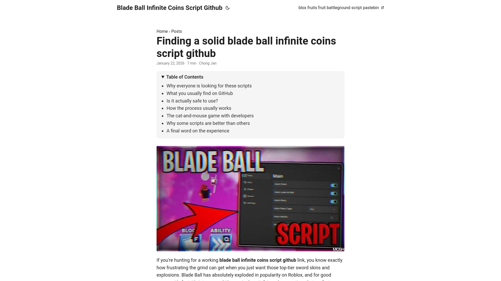 website screenshot of https://blade-ball-infinite-coins-script-github.pages.dev/