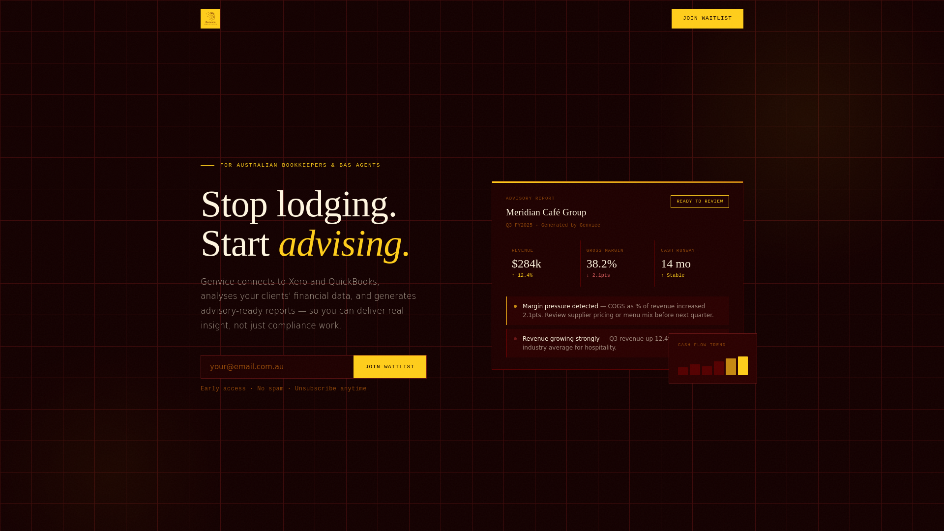 website screenshot of https://landing-waitlist-page.pages.dev/