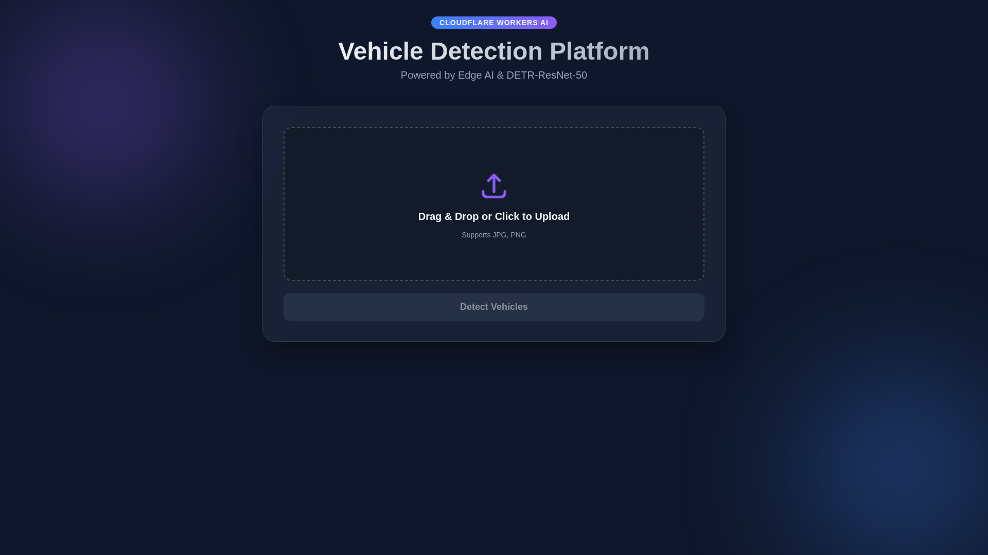 website screenshot of https://vehicledetection1.pages.dev/
