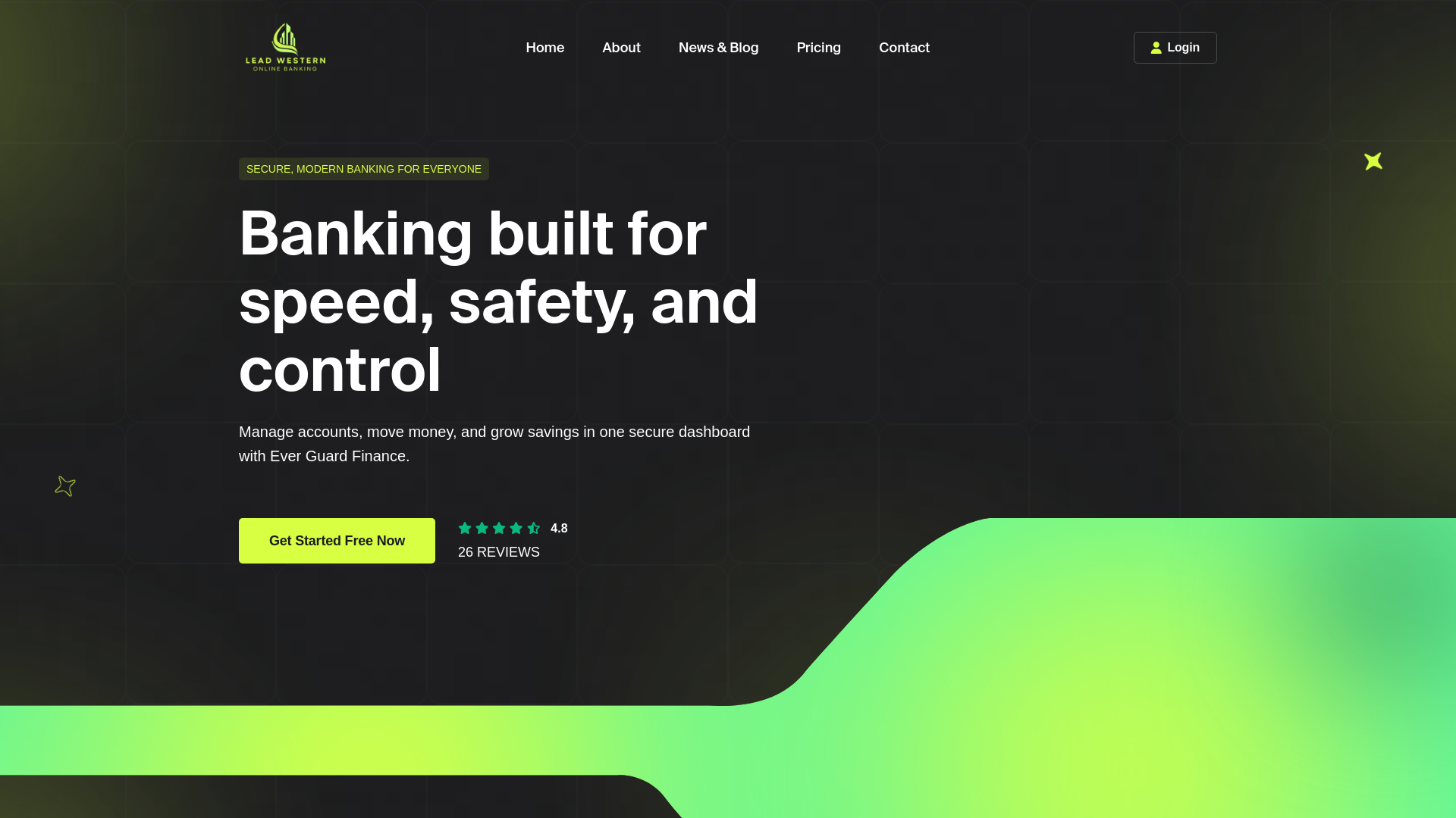 website screenshot of https://leadwesternbnk.com/