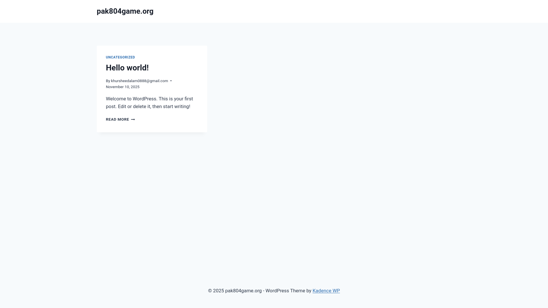 website screenshot of https://pak804game.org/
