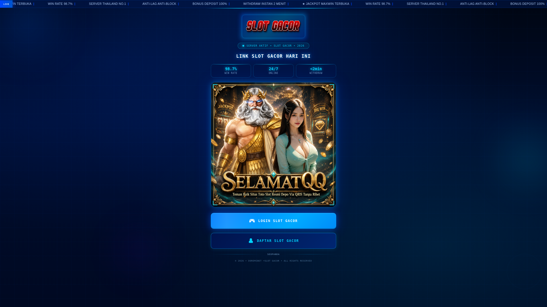 website screenshot of https://slot-sultanwin89.pages.dev/