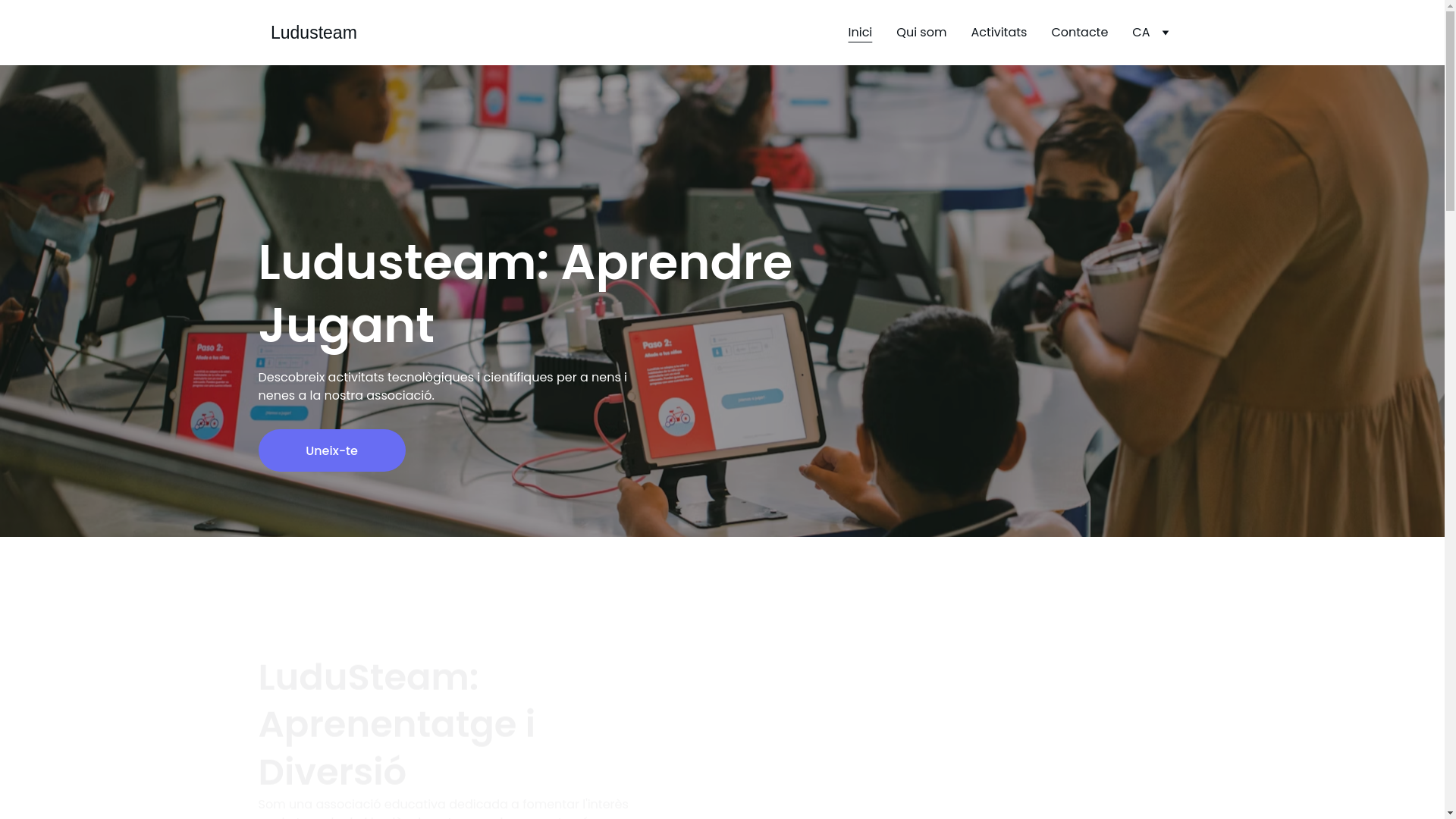 website screenshot of https://ludusteam.es/