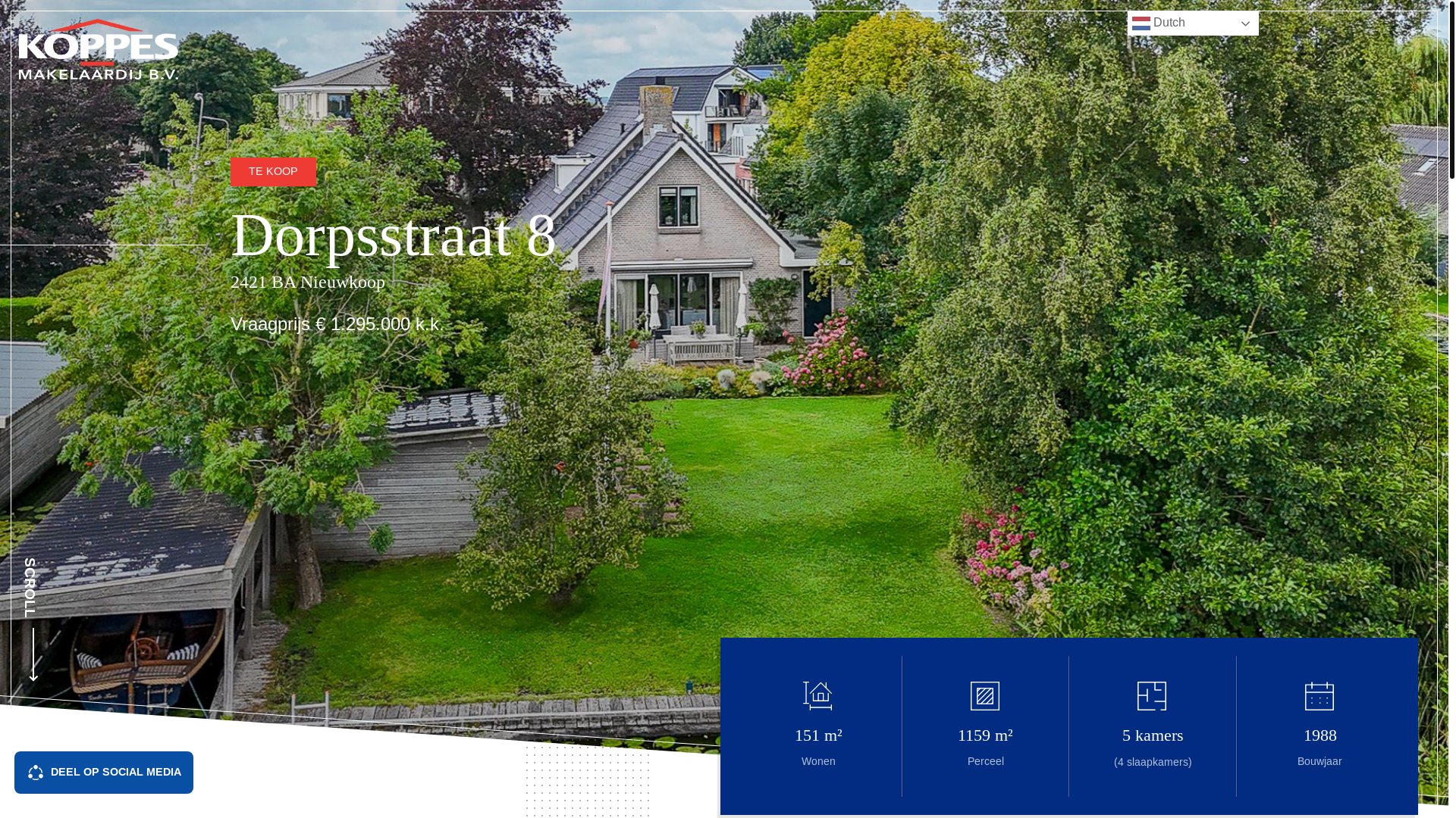 website screenshot of https://dorpsstraat8nieuwkoop.nl/