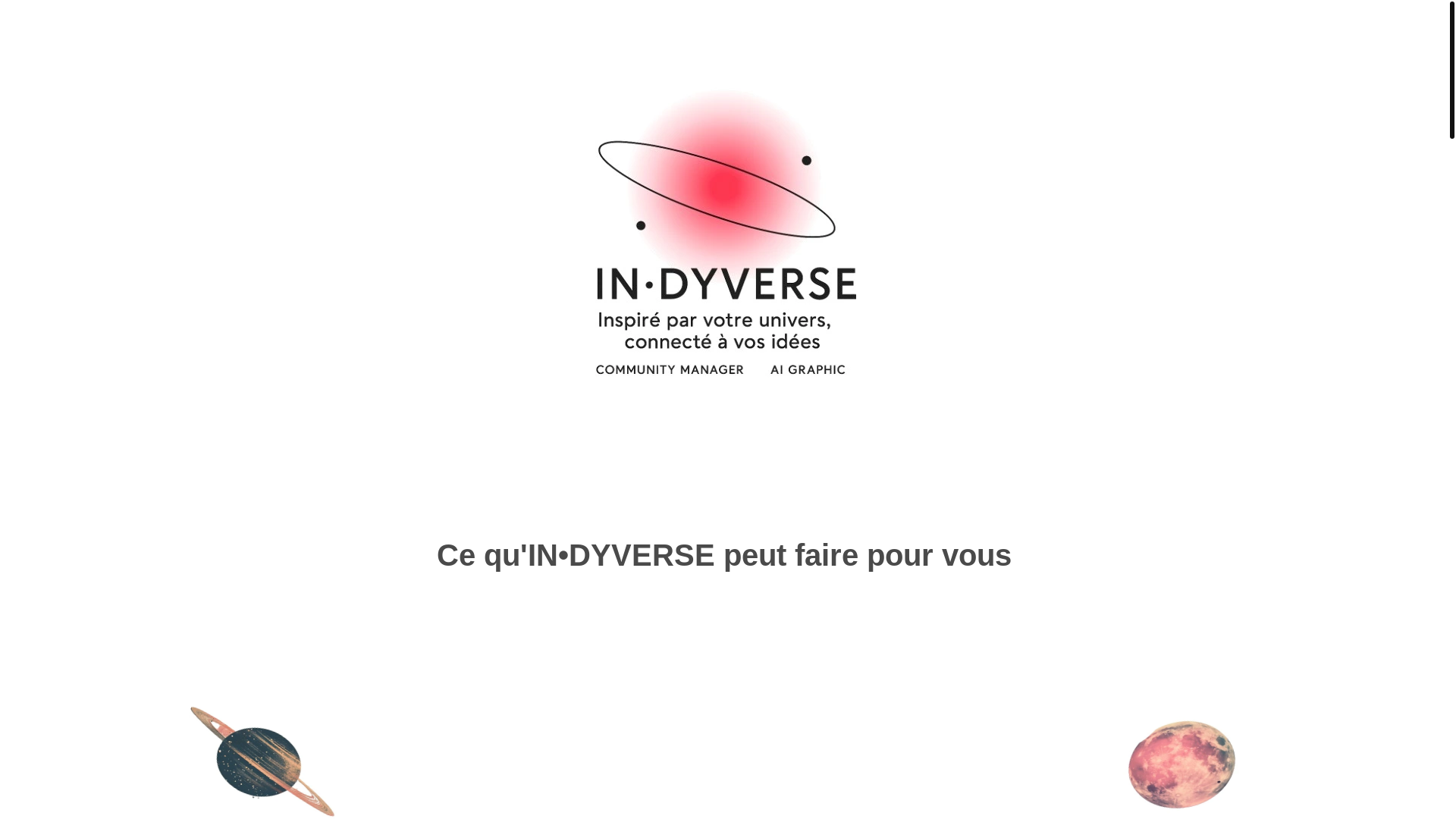 website screenshot of https://indyverse.fr/