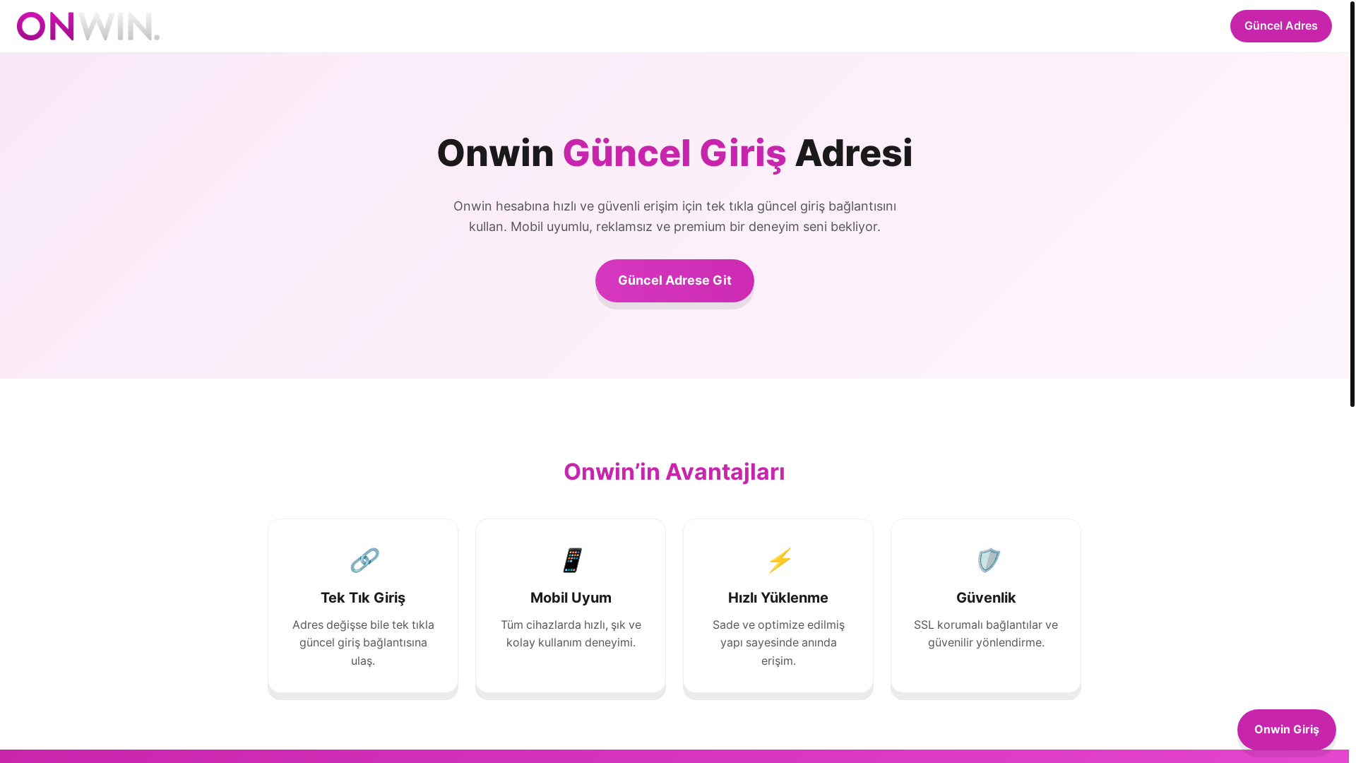 website screenshot of https://gunceladres-giris.com/