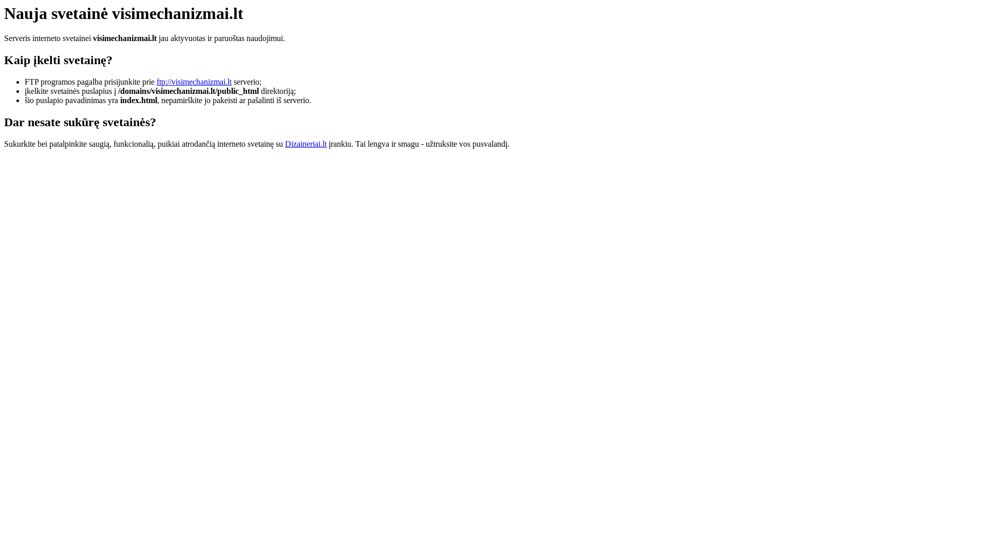 website screenshot of https://visimechanizmai.lt/