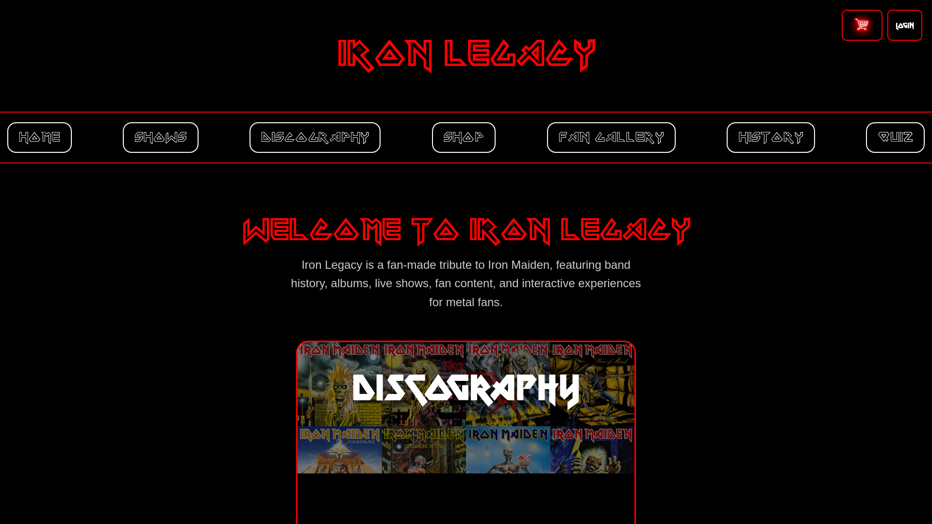 website screenshot of https://iron-legacy-project.com