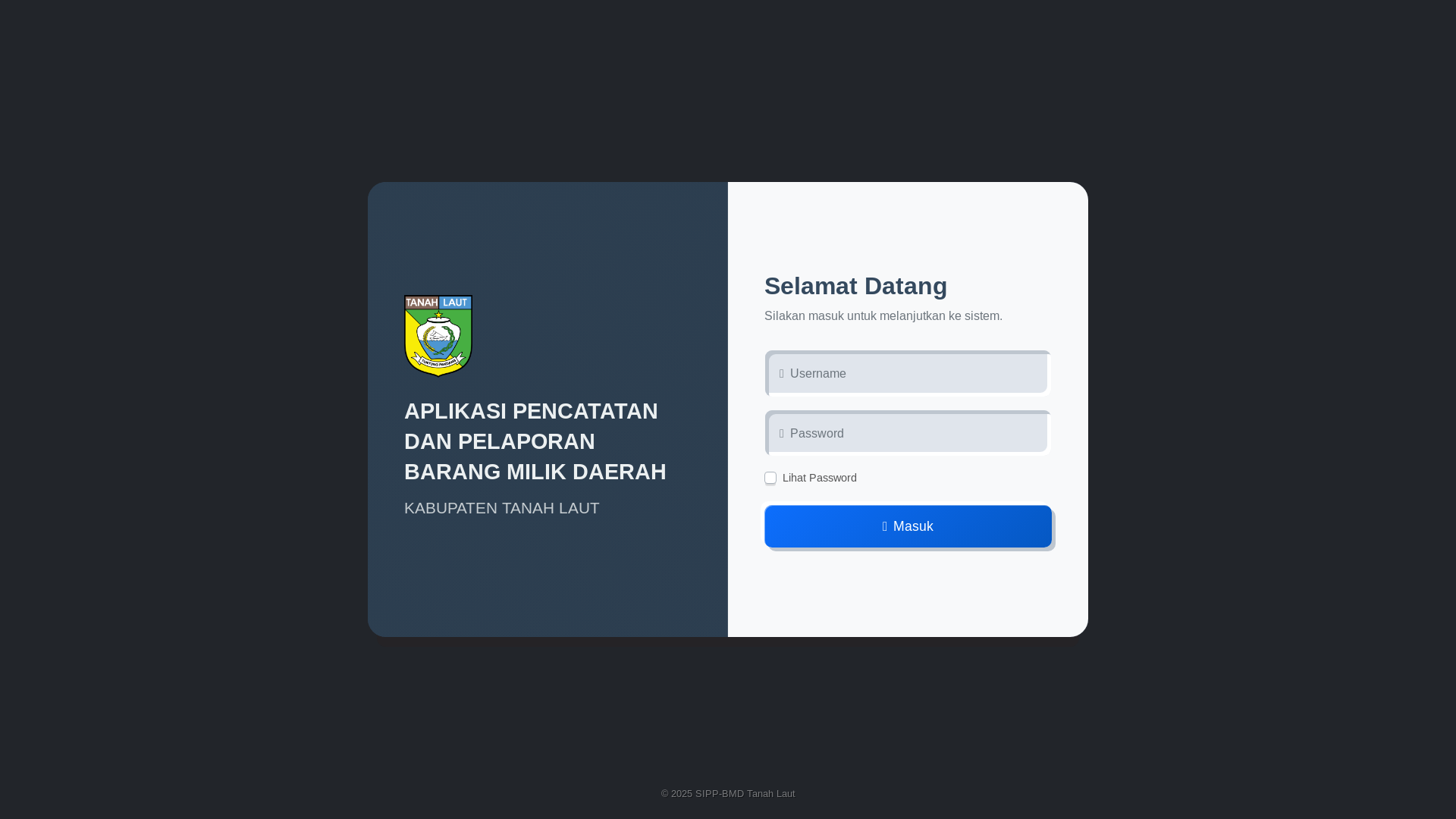 website screenshot of https://sippbmd-kabtanahlaut.com/