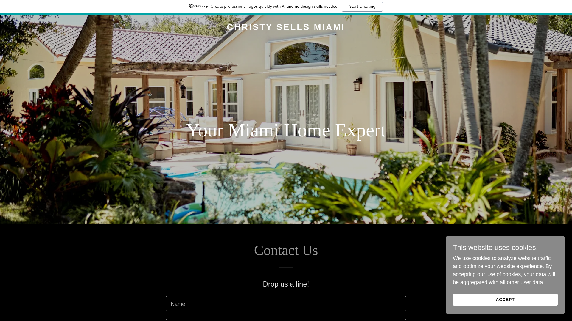 website screenshot of https://christysellsmiami.com