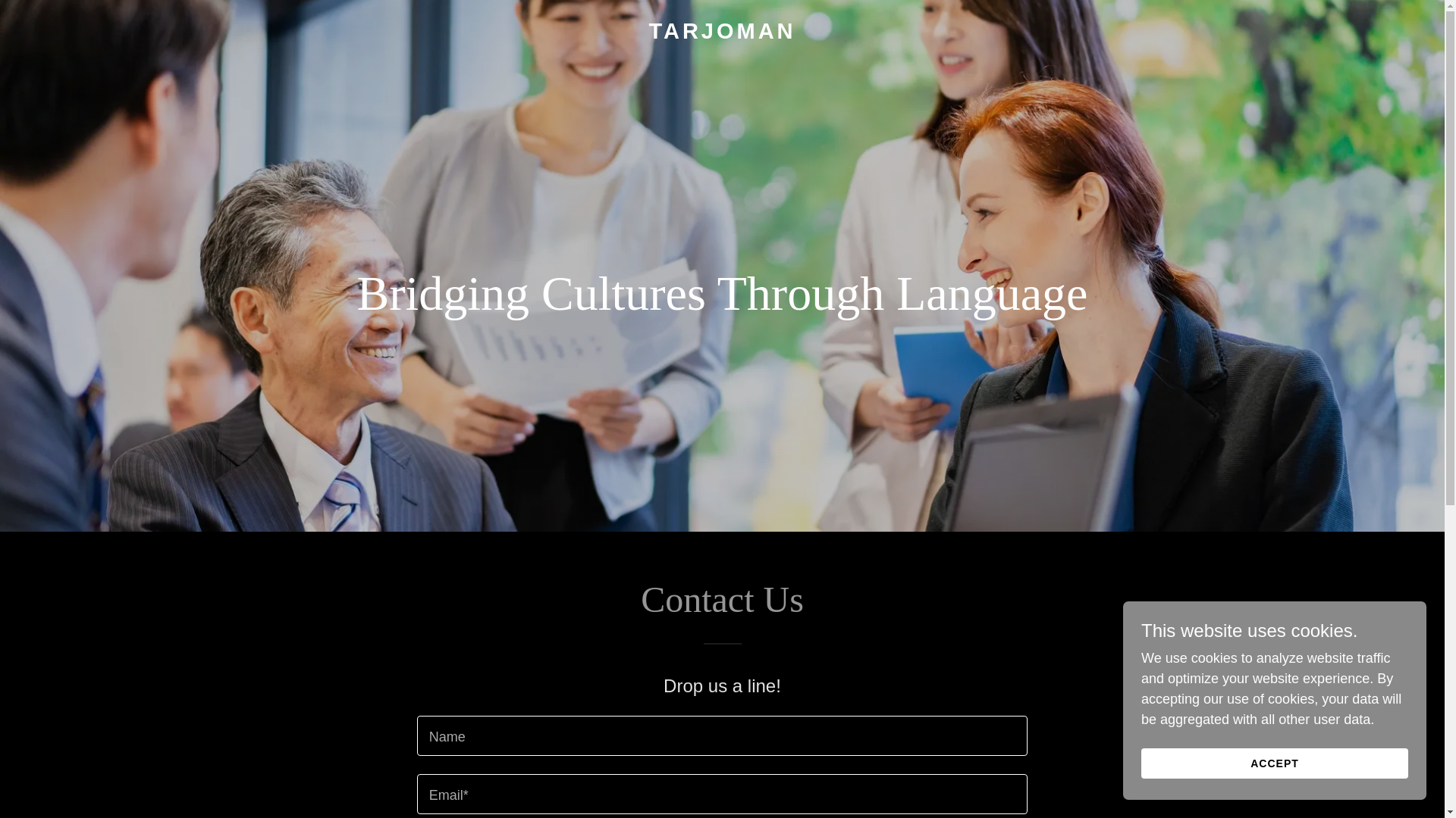 website screenshot of https://tarjoman.com.au/