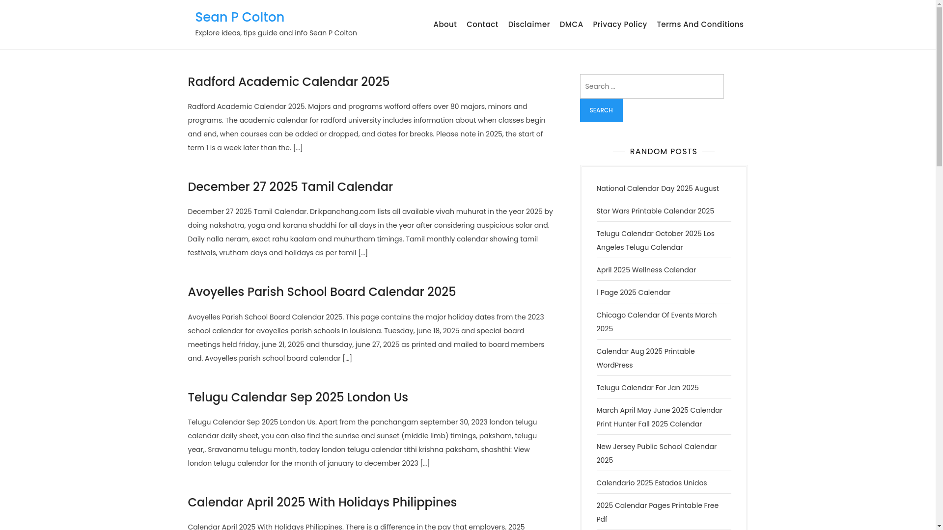 website screenshot of https://seanpcolton.pages.dev/