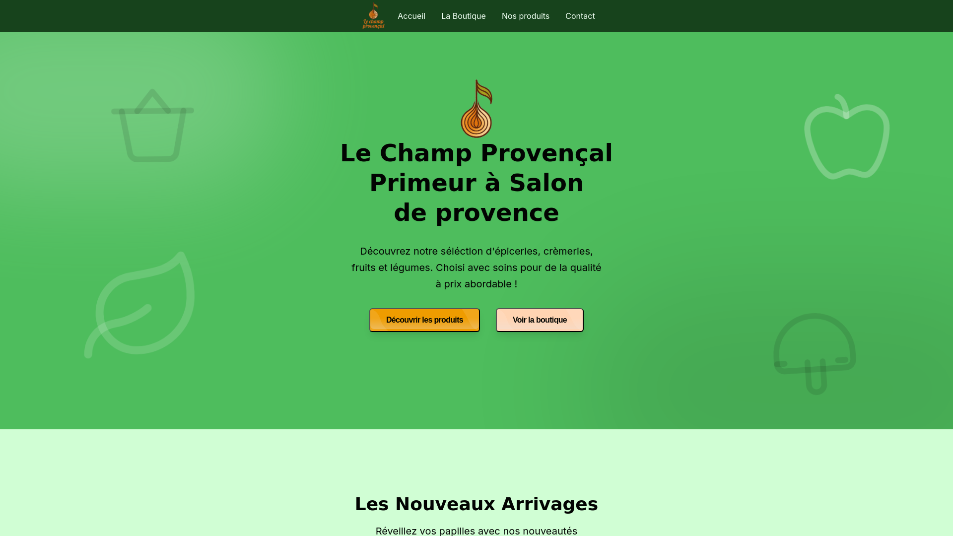 website screenshot of https://lechampprovencal.pages.dev/