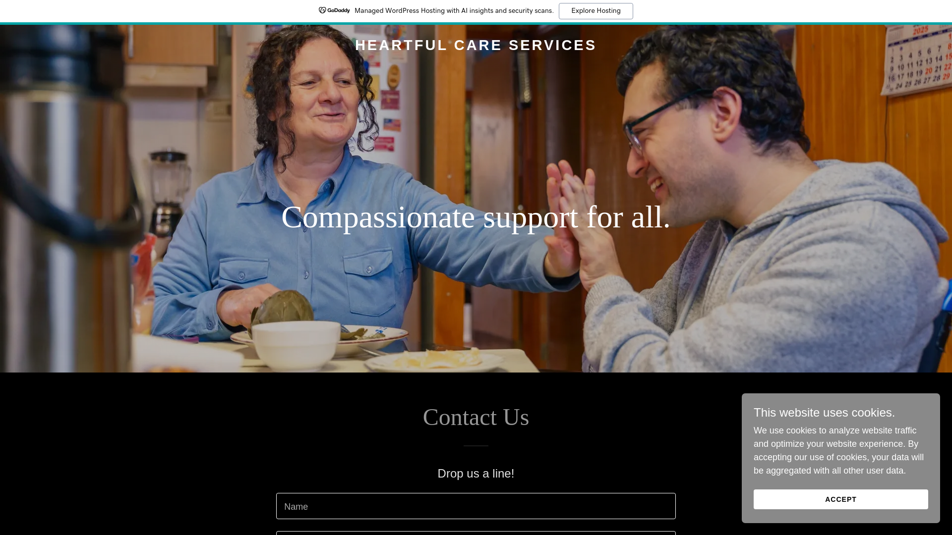 website screenshot of https://heartfulcare.com.au/