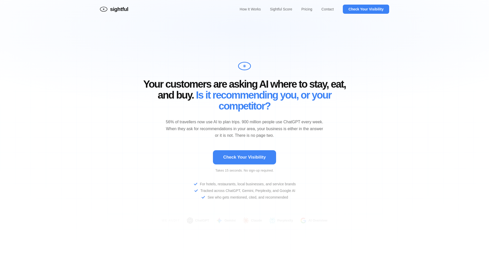 website screenshot of https://getsightful.ai