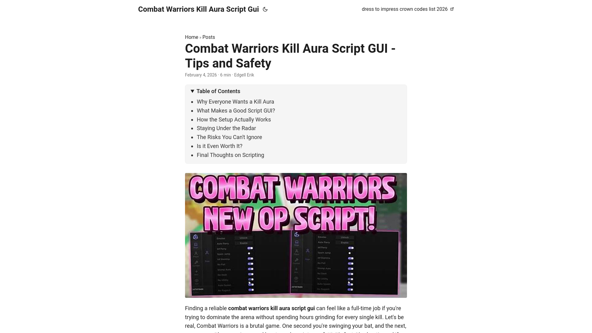 website screenshot of https://combatwarriorskillaurascriptgui.pages.dev/