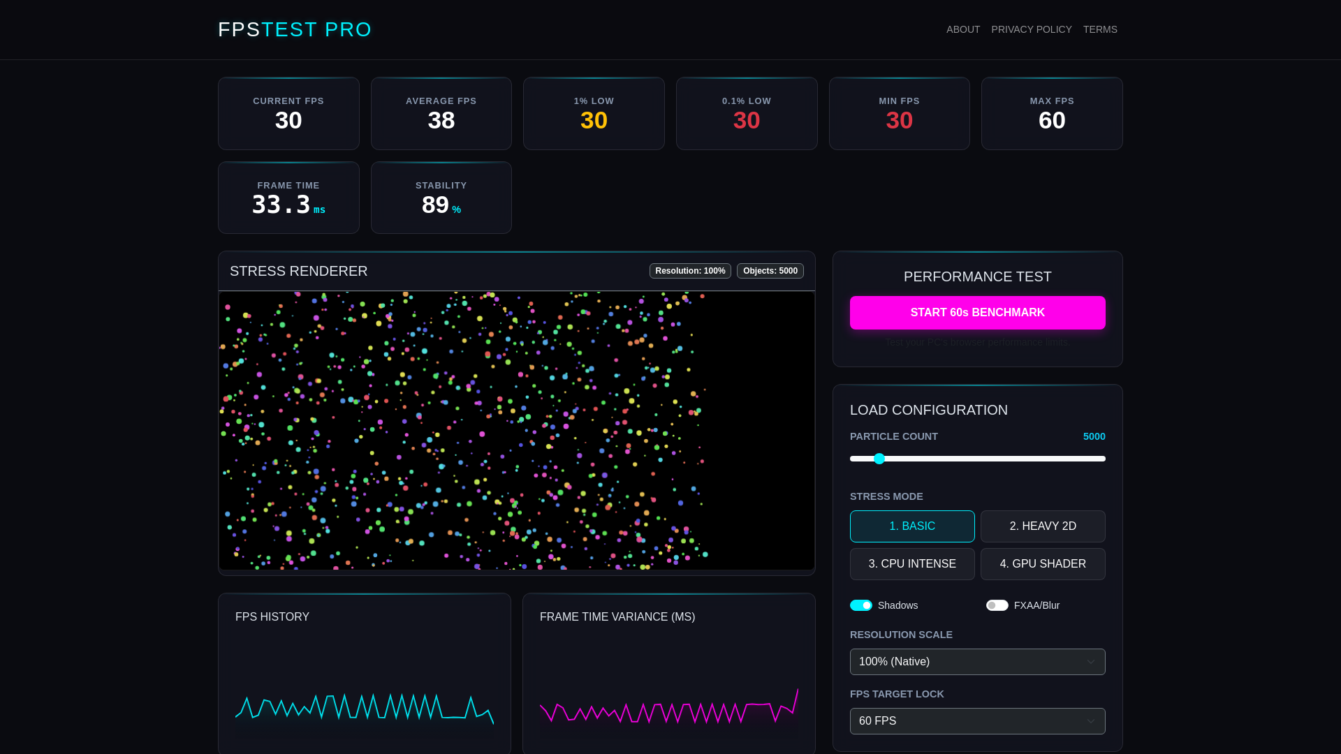 website screenshot of https://fpstest.pages.dev/