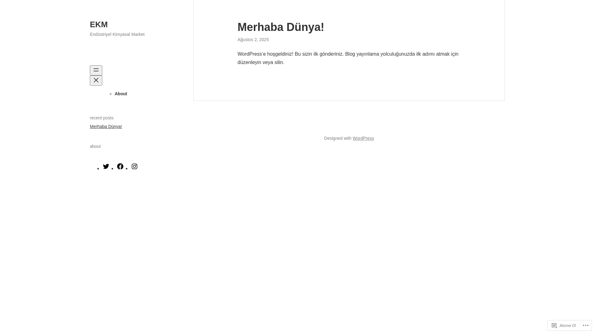 website screenshot of https://ekmarketim.com/