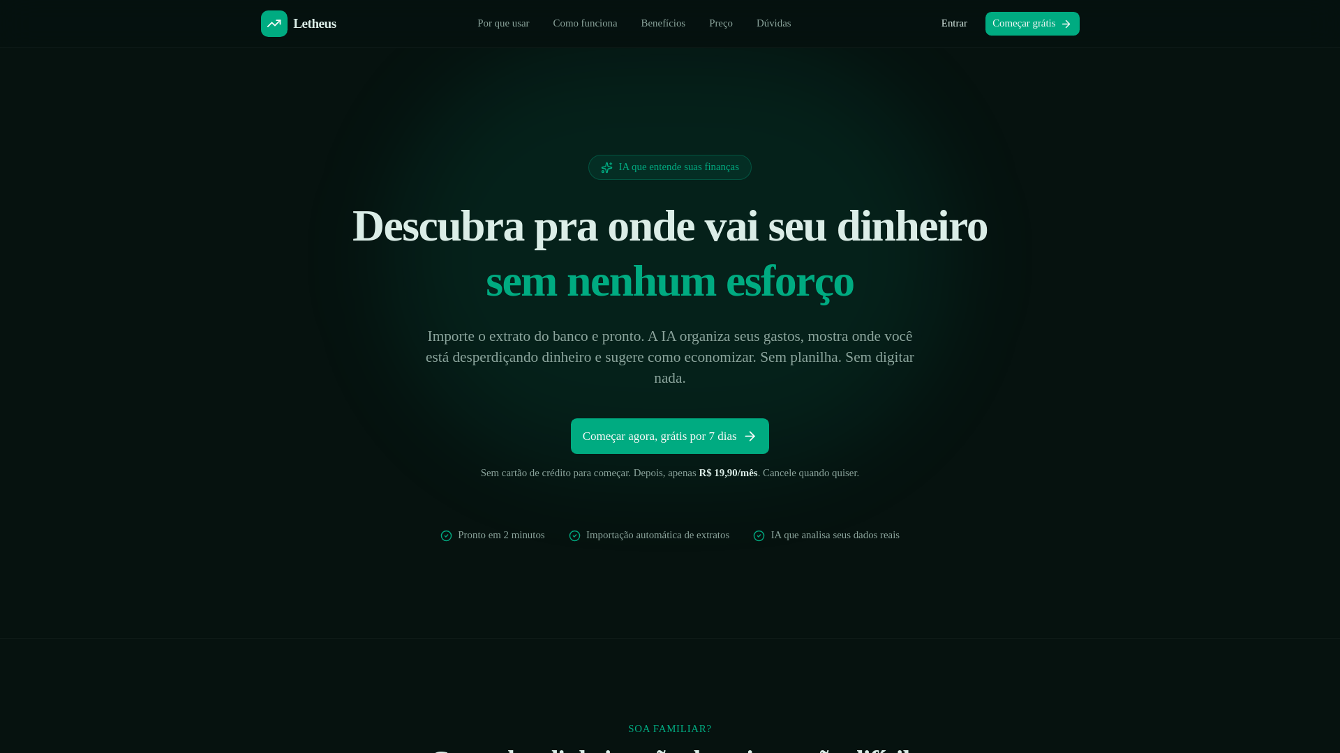 website screenshot of https://letheus.com.br/