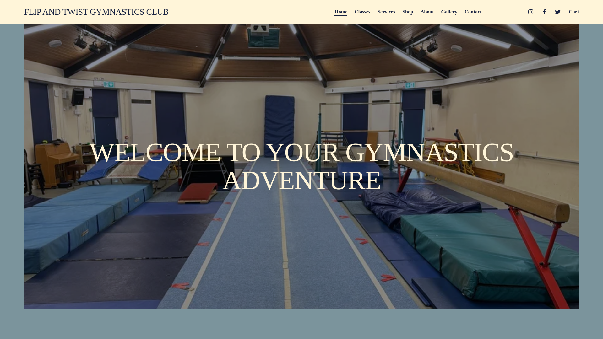 website screenshot of https://flipandtwistgymnastics.co.uk