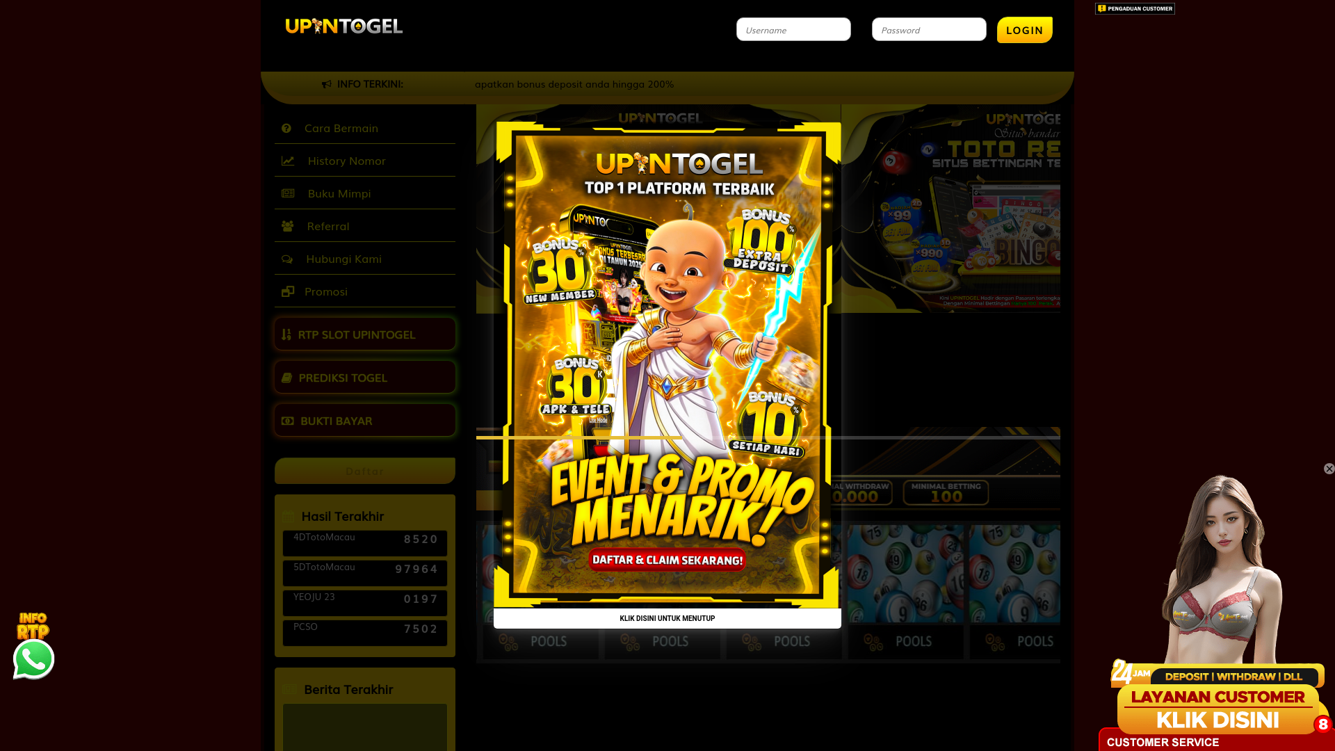 website screenshot of https://upinfood.com/