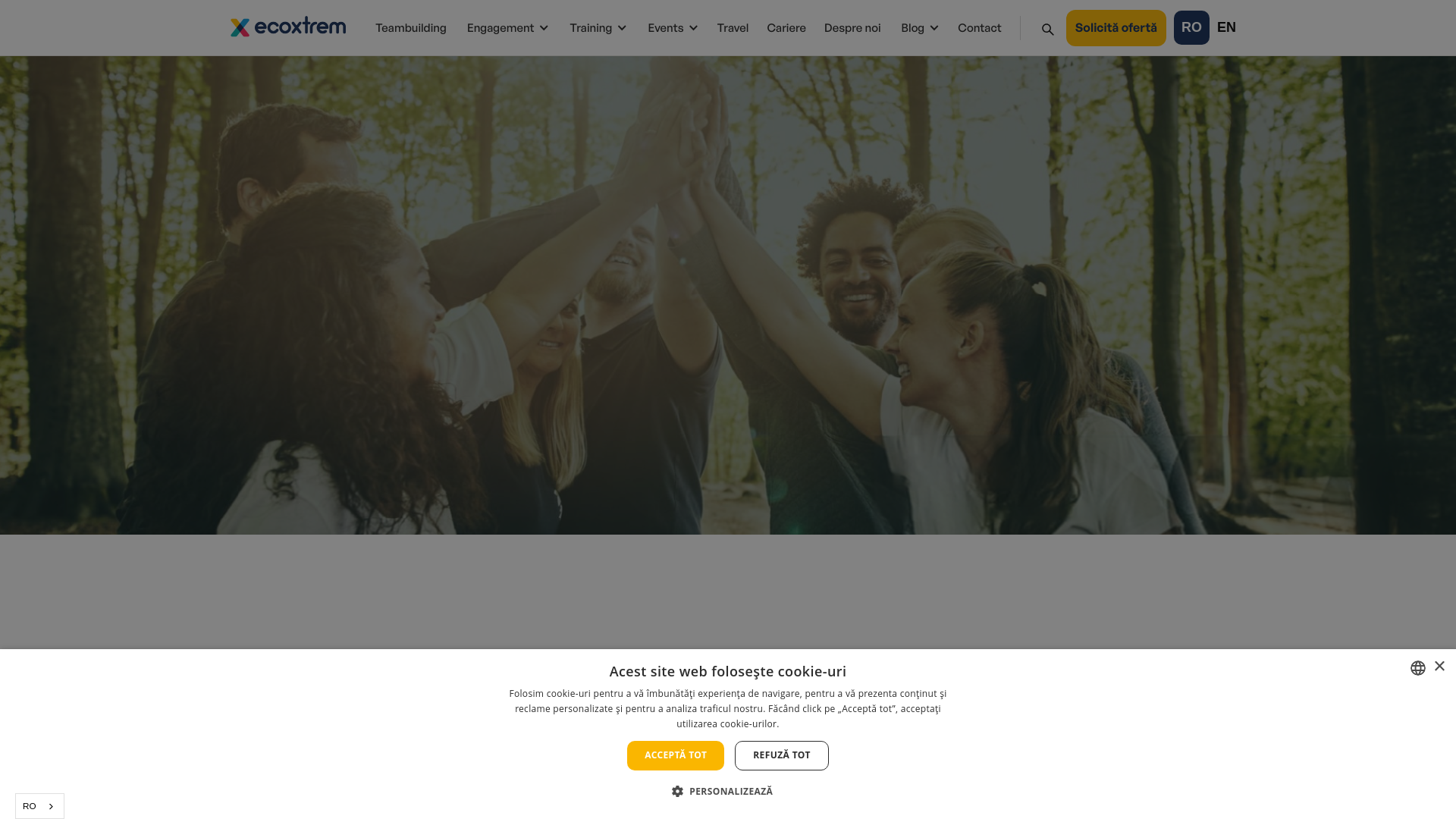 website screenshot of https://www.ecoxtrem.ro/blog/pachete-provocari-reale