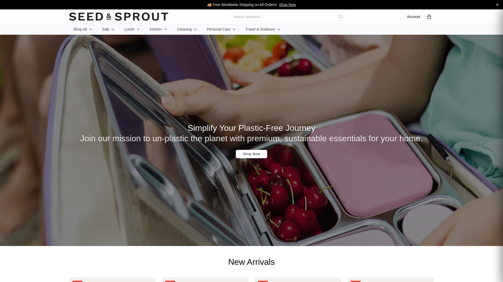website screenshot of https://seedsproutonline.shop/