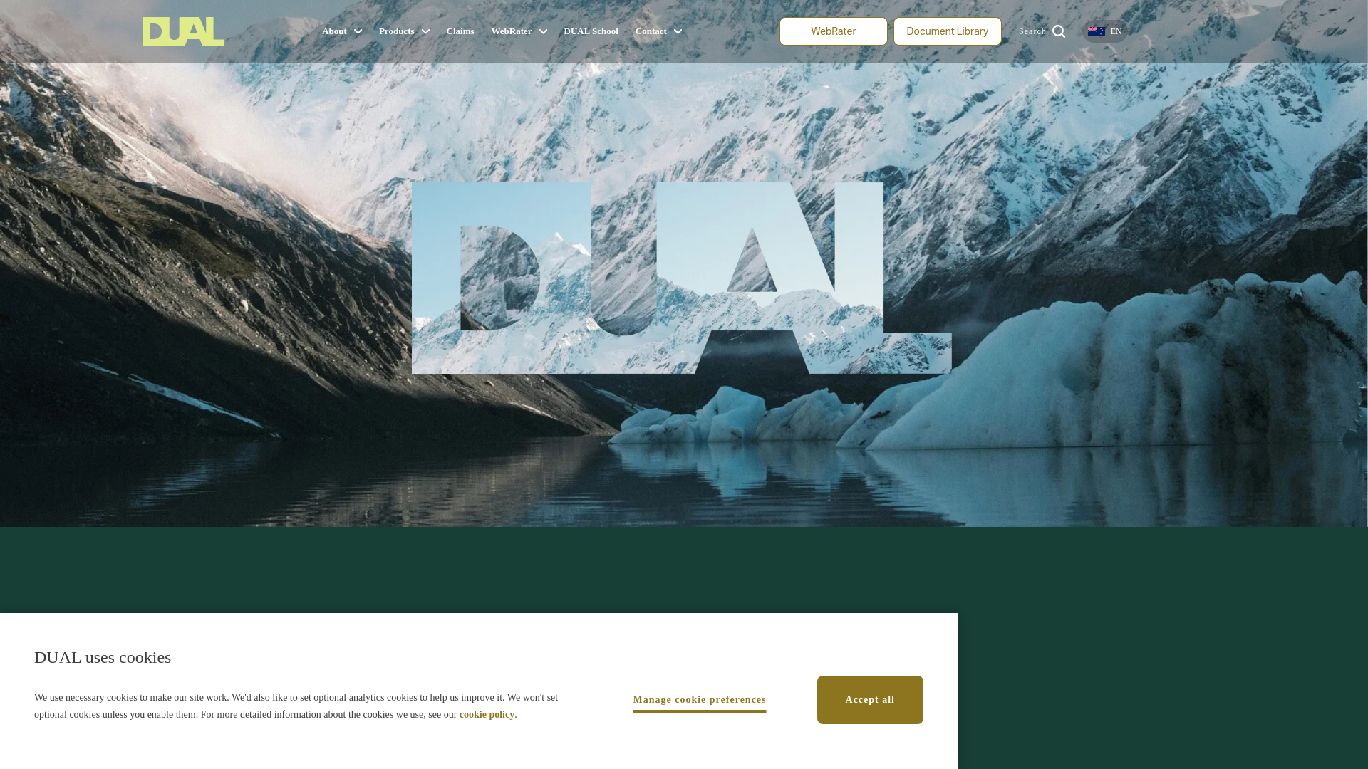 website screenshot of https://dualinsurance.com/
