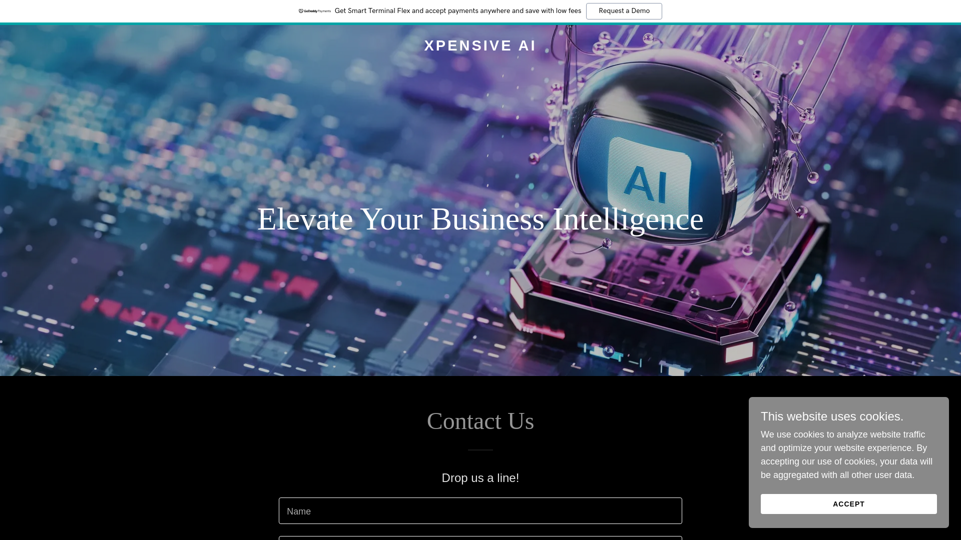 website screenshot of https://xpensive.ai/