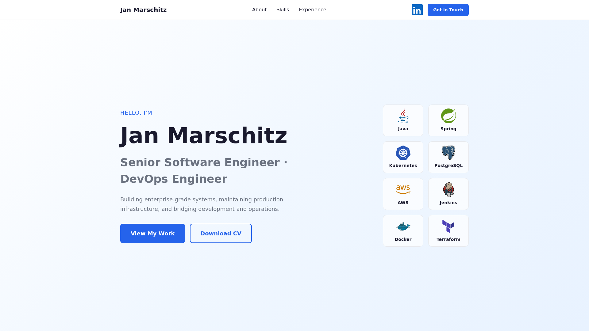 website screenshot of https://jan-marschitz.com/