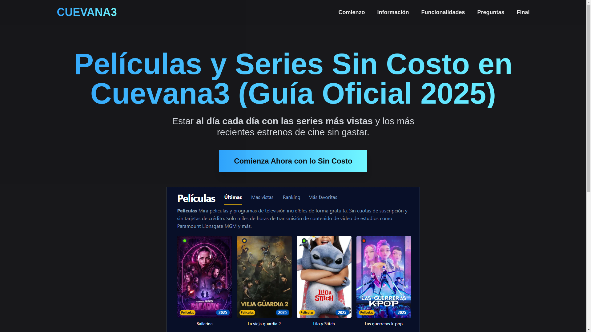 website screenshot of https://cuevana3-df8s.pages.dev/