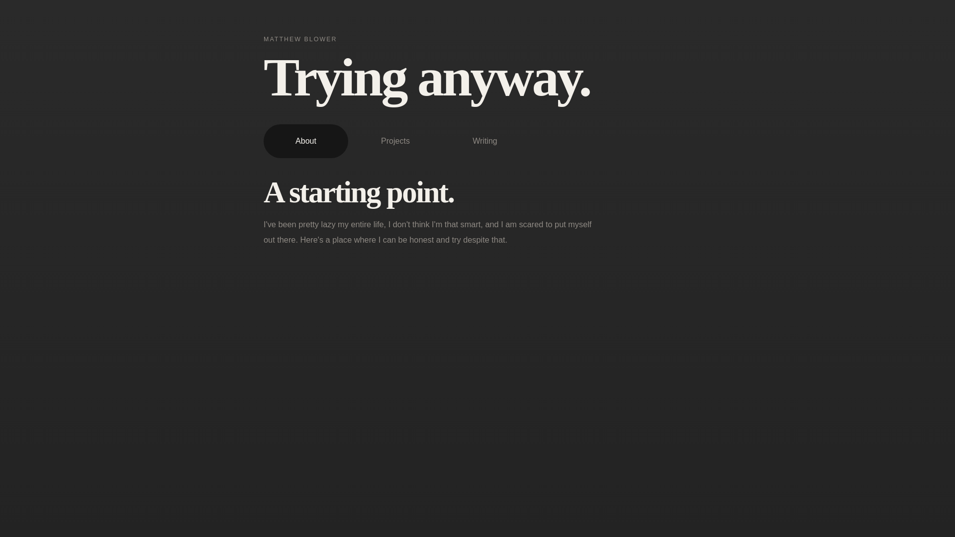 website screenshot of https://mattlpb.com