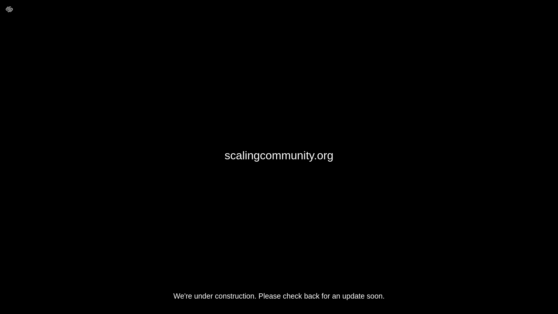website screenshot of https://scalingcommunity.org/