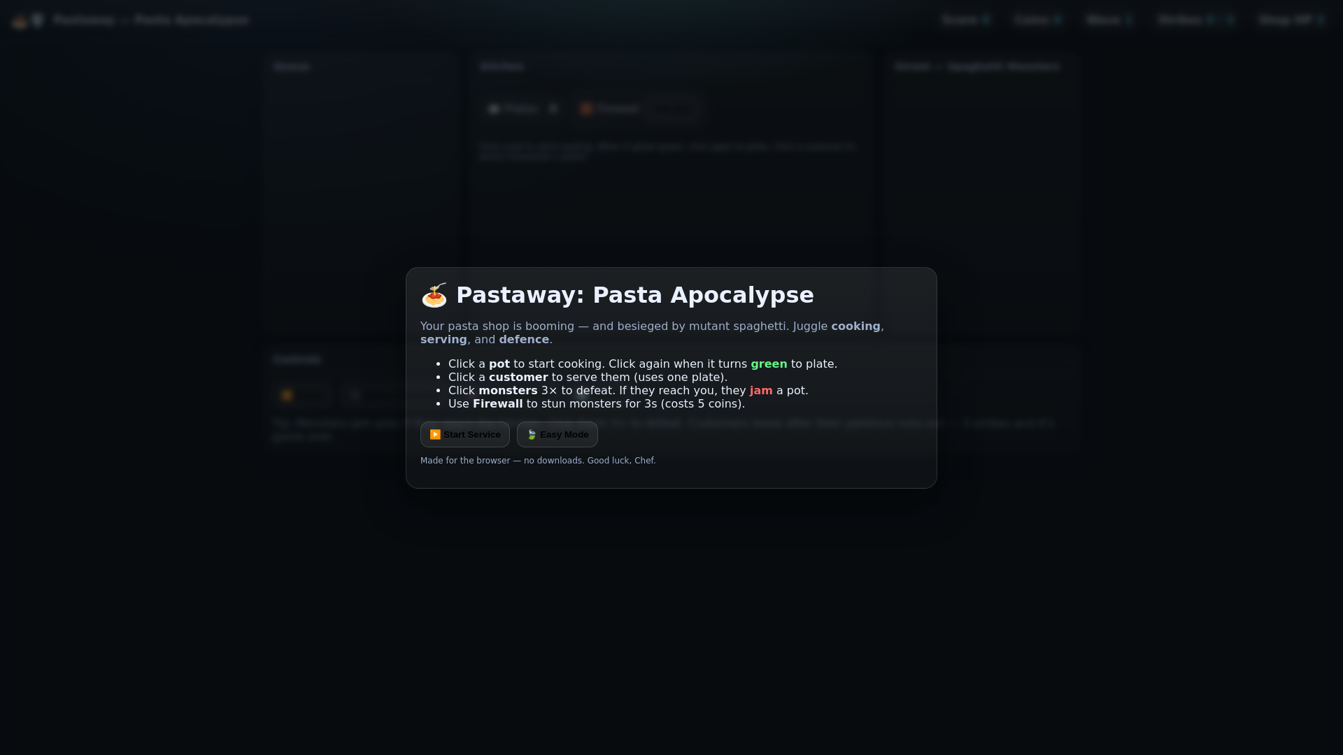 website screenshot of https://pastaway.pages.dev/