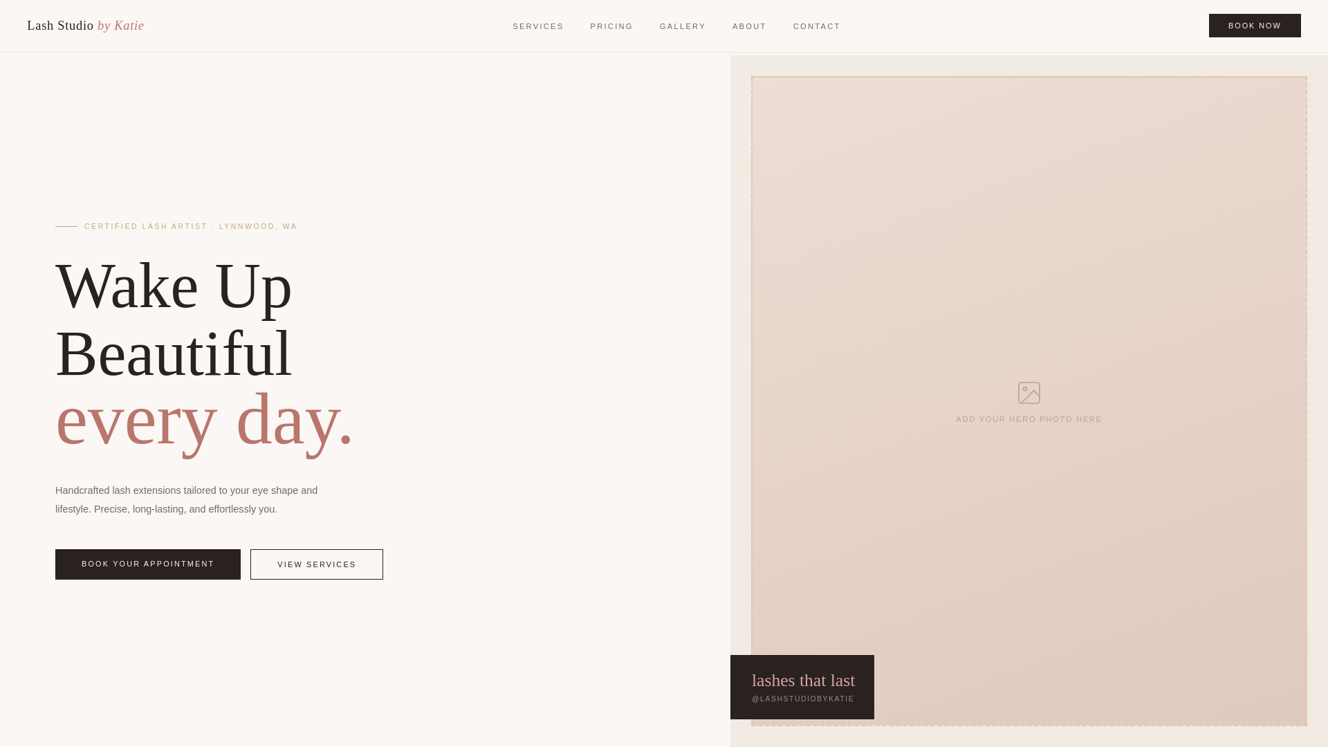 website screenshot of https://lashstudiobykatie.com/