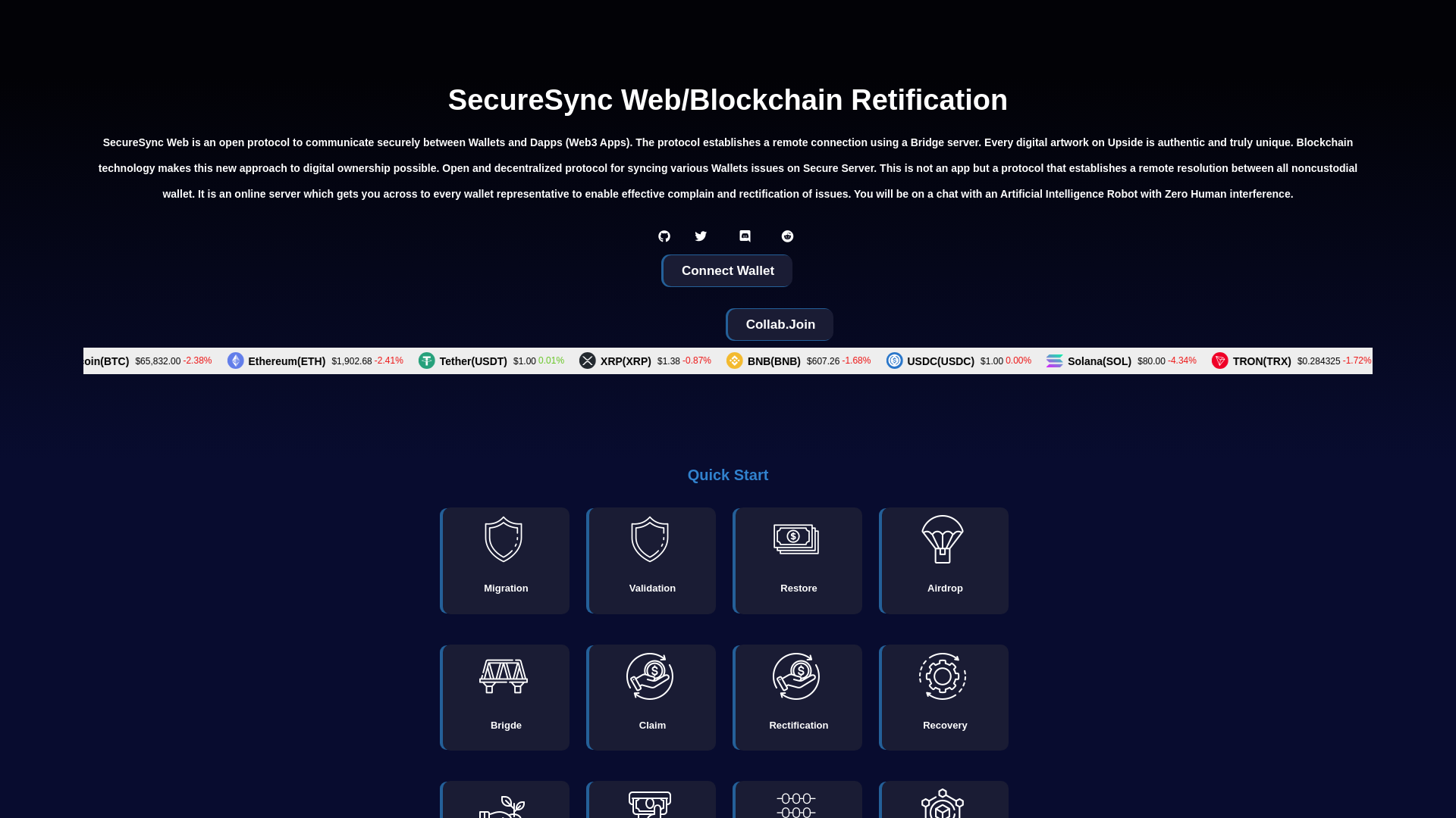 website screenshot of https://securedappsync.online/
