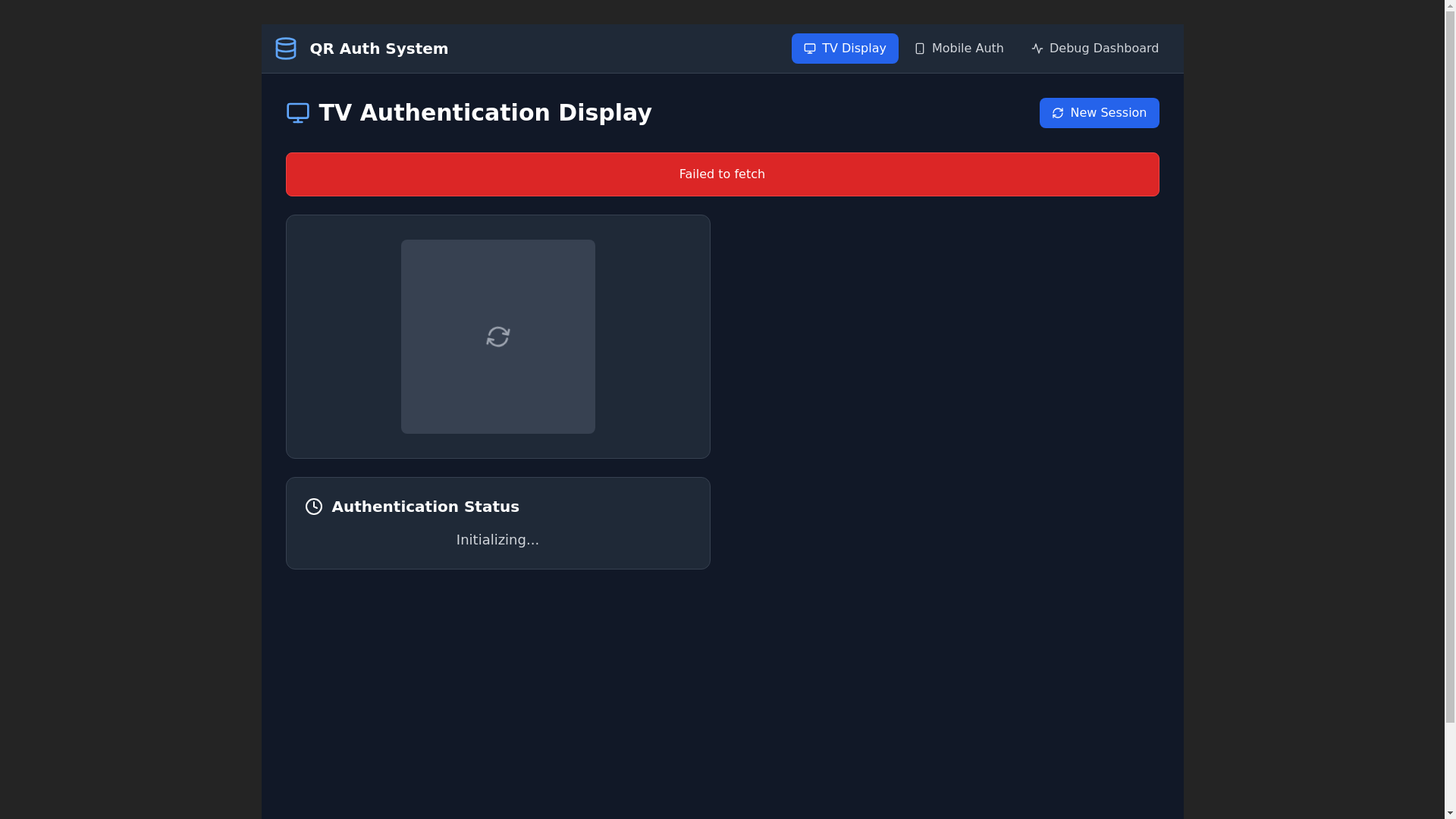 website screenshot of https://qr-auth-frontend.pages.dev/