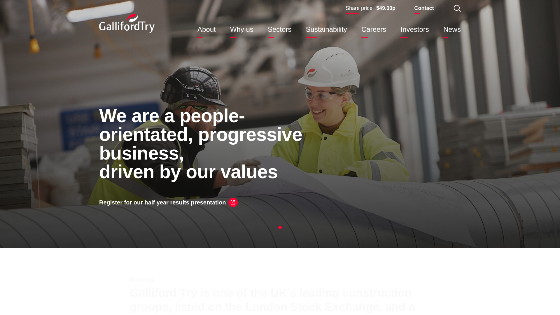 website screenshot of https://gallifordtfy.com/