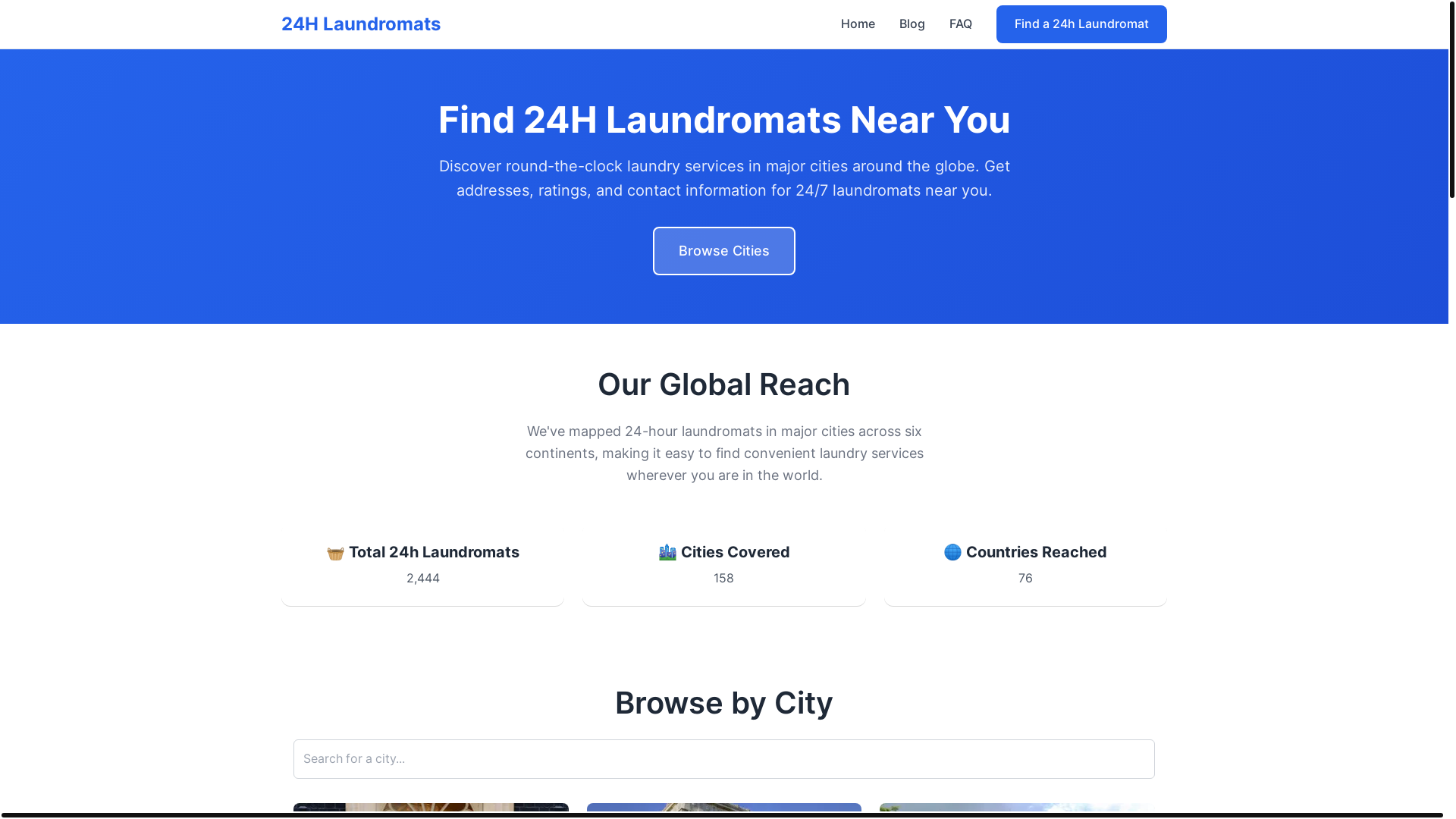website screenshot of https://24hlaundromats.pages.dev/