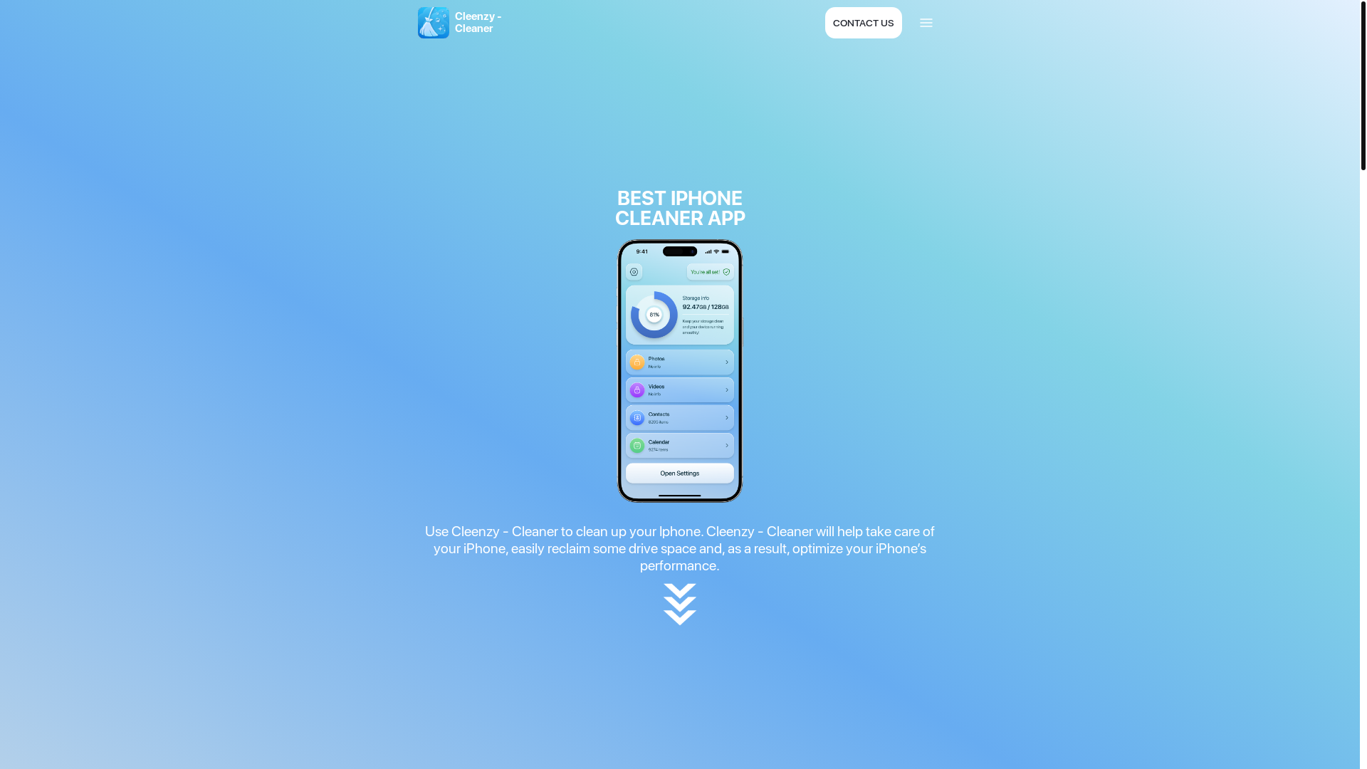 website screenshot of https://cleenzy-cleaner.com/