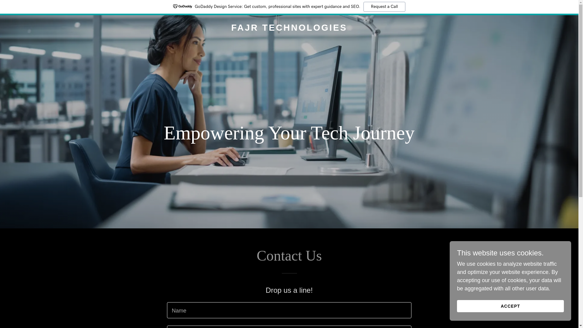 website screenshot of https://fajr-technologies.com/