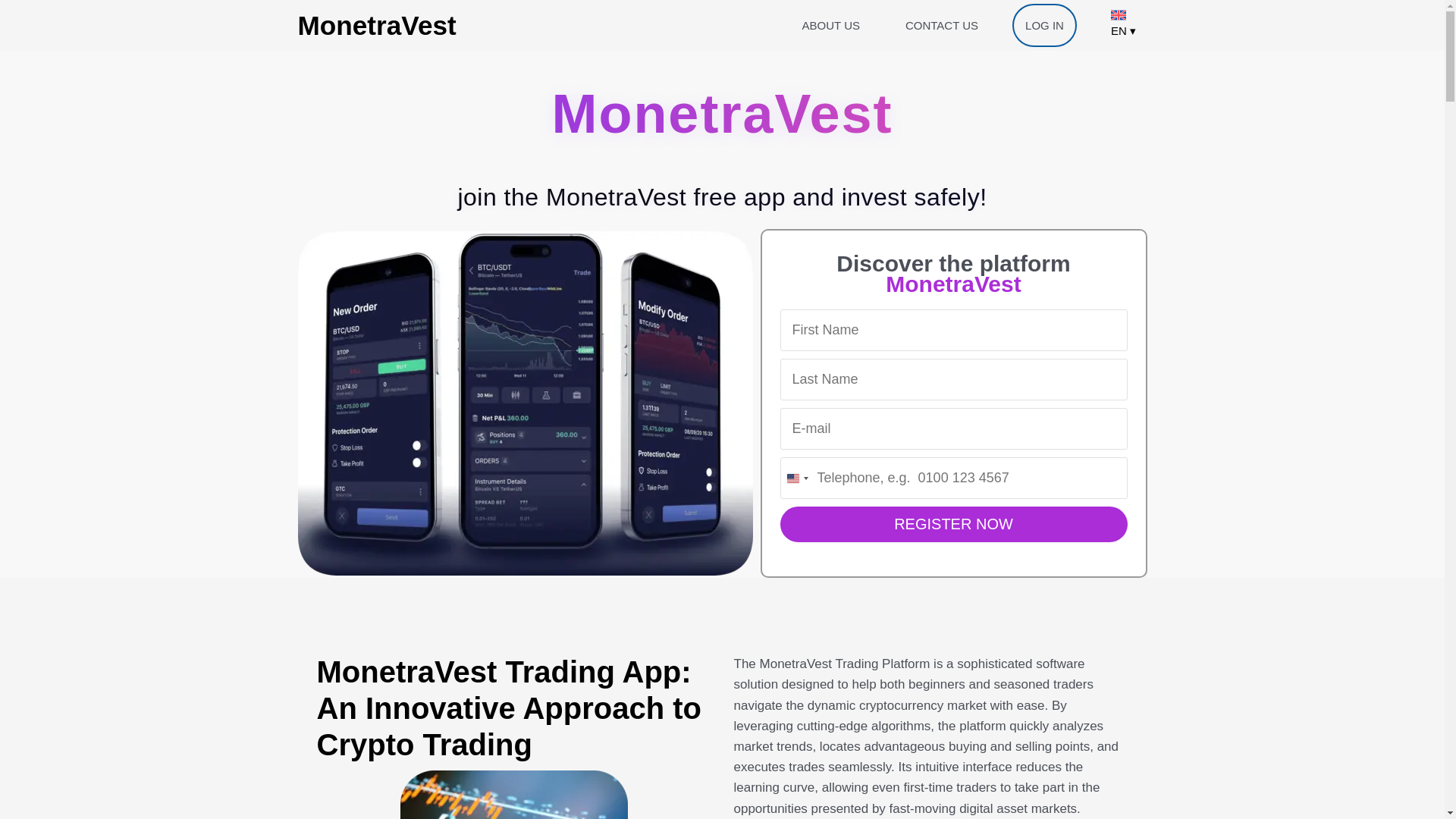 website screenshot of https://monetravest-app.com/