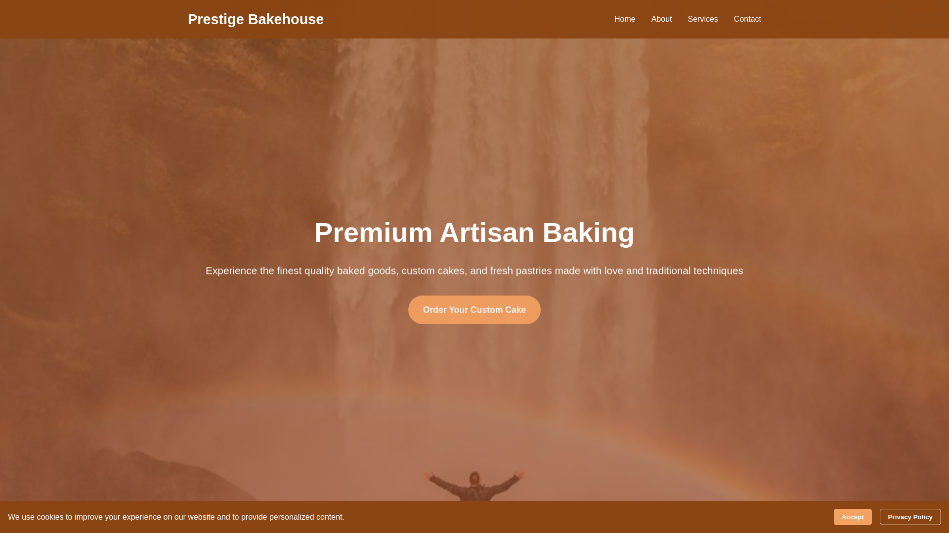 website screenshot of https://prestigebakehouse.shop/