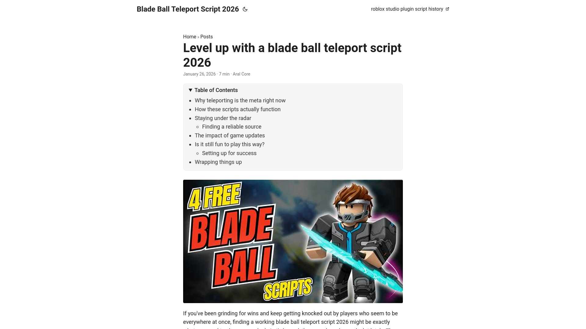 website screenshot of https://blade-ball-teleport-script-2026.pages.dev/