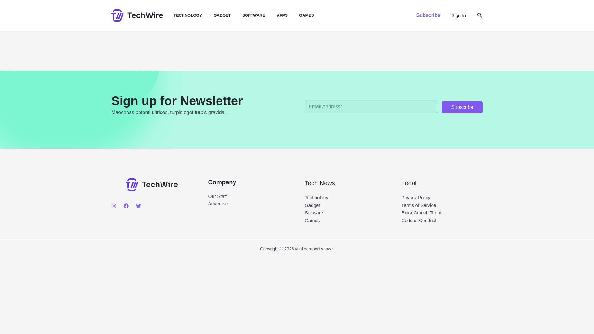 website screenshot of https://vitalinereport.space/