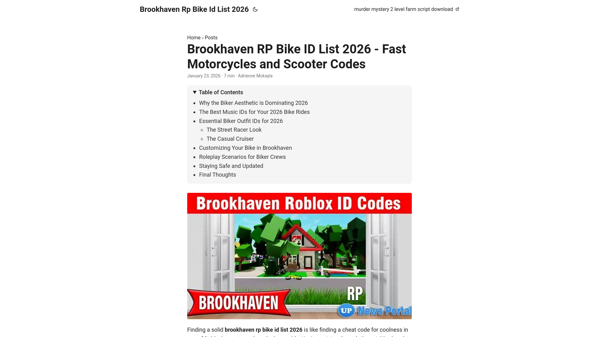 website screenshot of https://brookhavenrpbikeidlist2026.pages.dev/