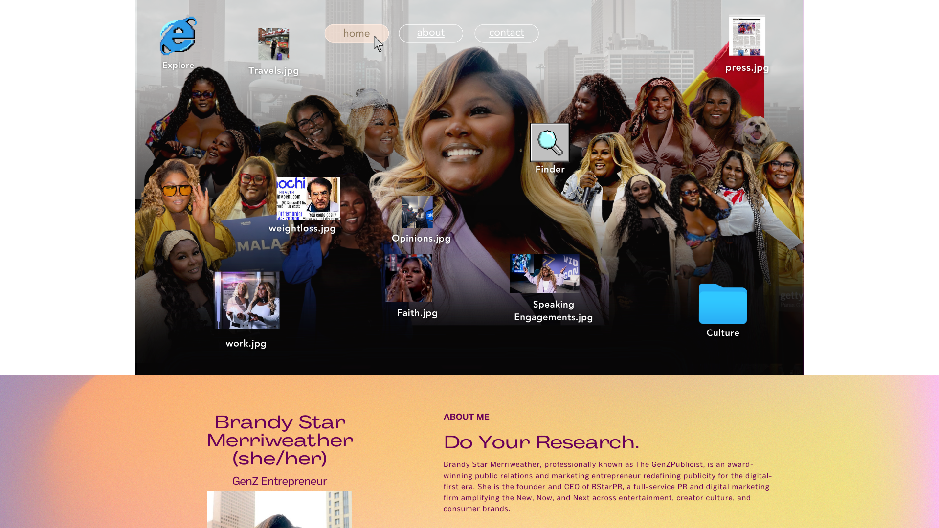 website screenshot of https://thegenzpublicist.com