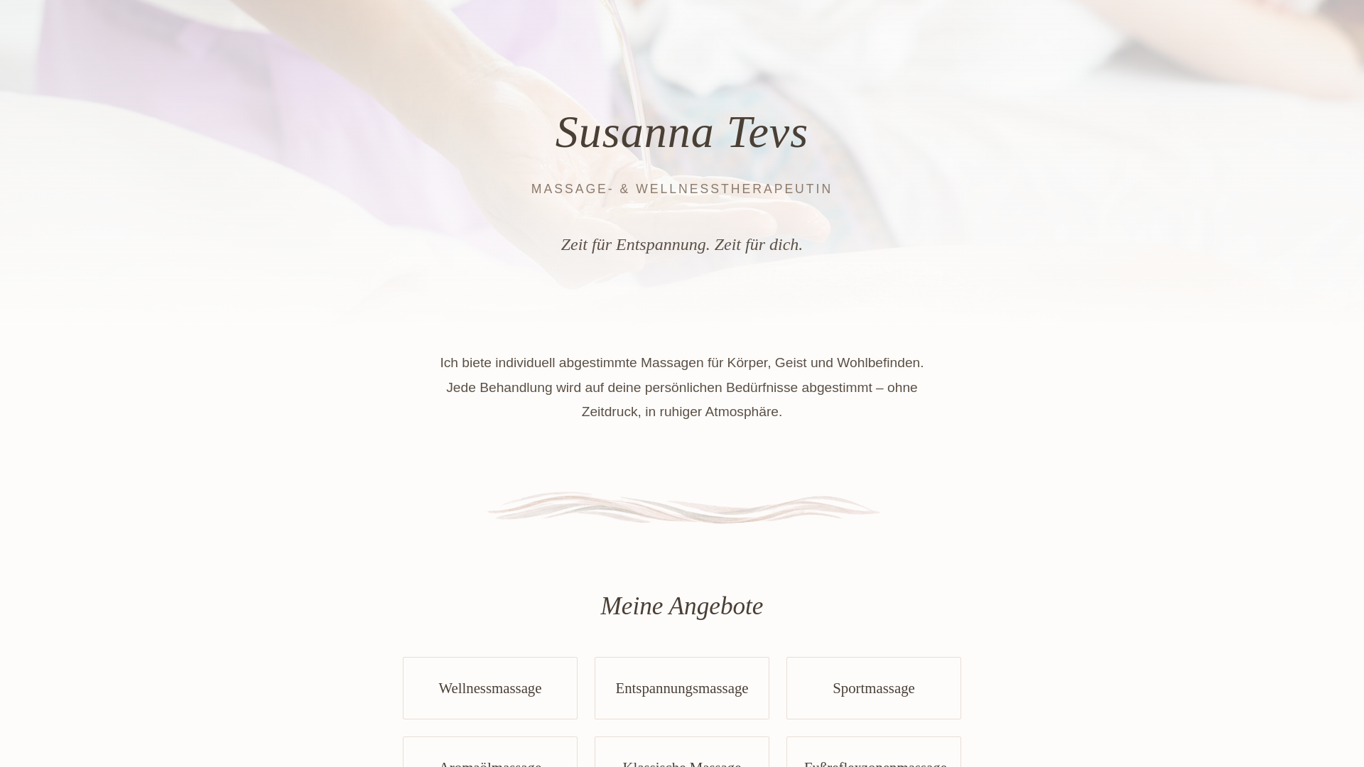 website screenshot of https://susannatevs.de