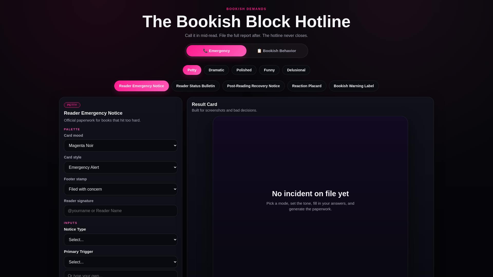 website screenshot of https://bookish-demands-bookish-block-hotline.pages.dev/