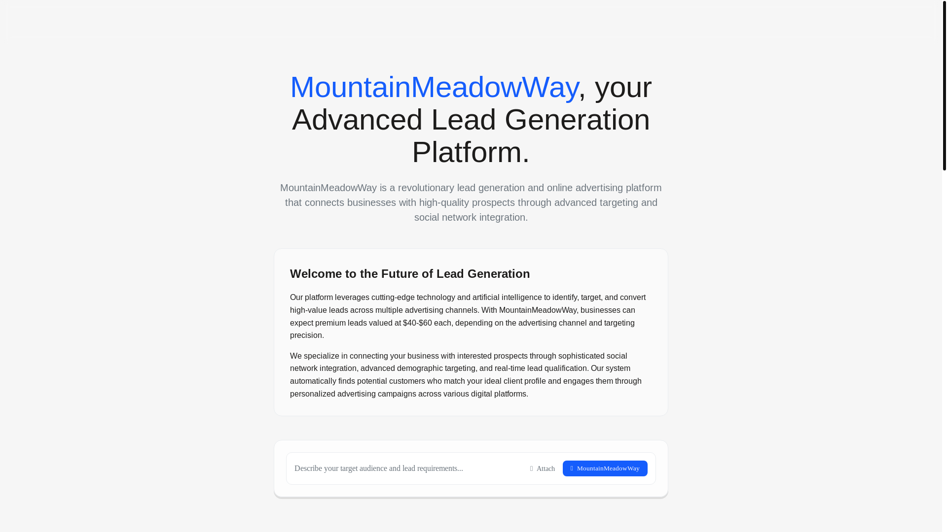 website screenshot of https://mountainmeadowway.pages.dev/